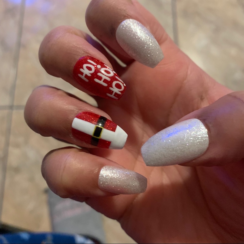 🍒🍒 Santa Press On Nails Custom